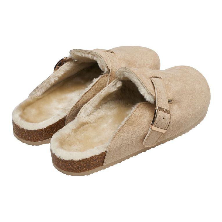 H&H Women's Clog Slippers, Brown Light, hi-res