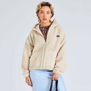 BRDRLESS Cleo ZIp-Thru Long Sleeve Teddy Fleece