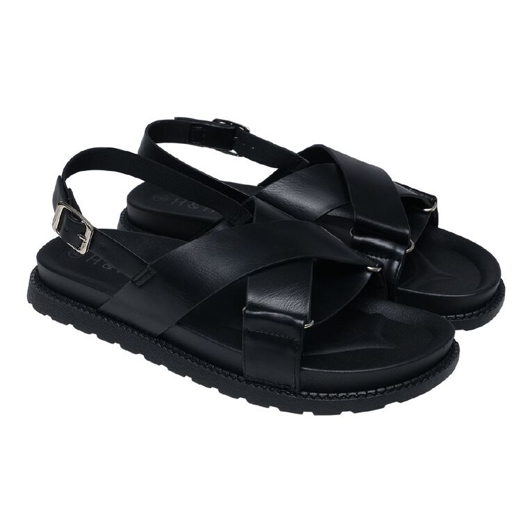 H&H Women's Xover Chunky Sandals, Black, hi-res