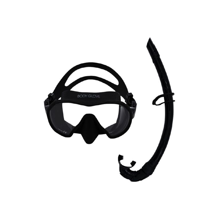 Body Glove Adults Travel Snorkel set Black, , hi-res
