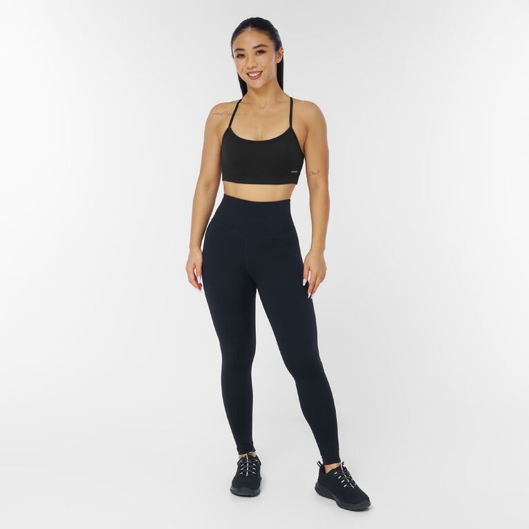 Active Intent Women's Thin Strap Crop Top, Black, hi-res
