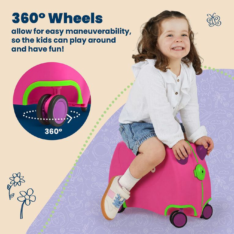 Trunki Ride On Suitcase Pink, , hi-res