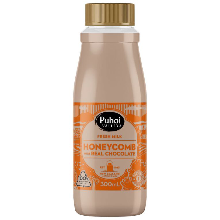 Puhoi Valley Chocolate Honeycomb Milk 300ml