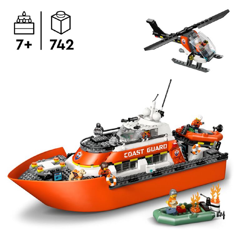 LEGO CITY Coast Guard Rescue Boat & Helicopter 60504, , hi-res