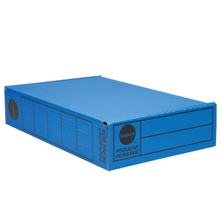 Impact Storage Box Foolscap Blue Mid, , hi-res