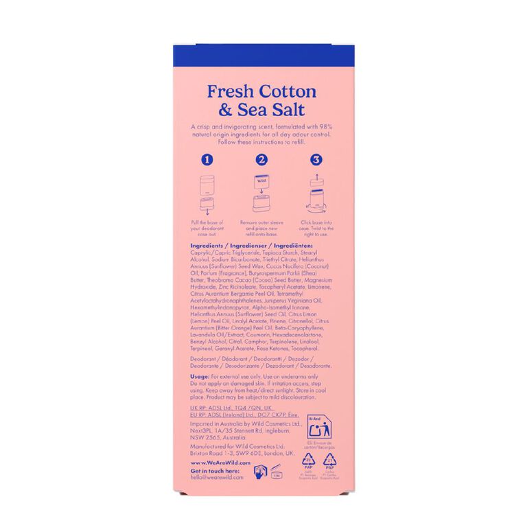 Wild Deo Stick Fresh Cotton Aqa Starter Pack 40g, , hi-res