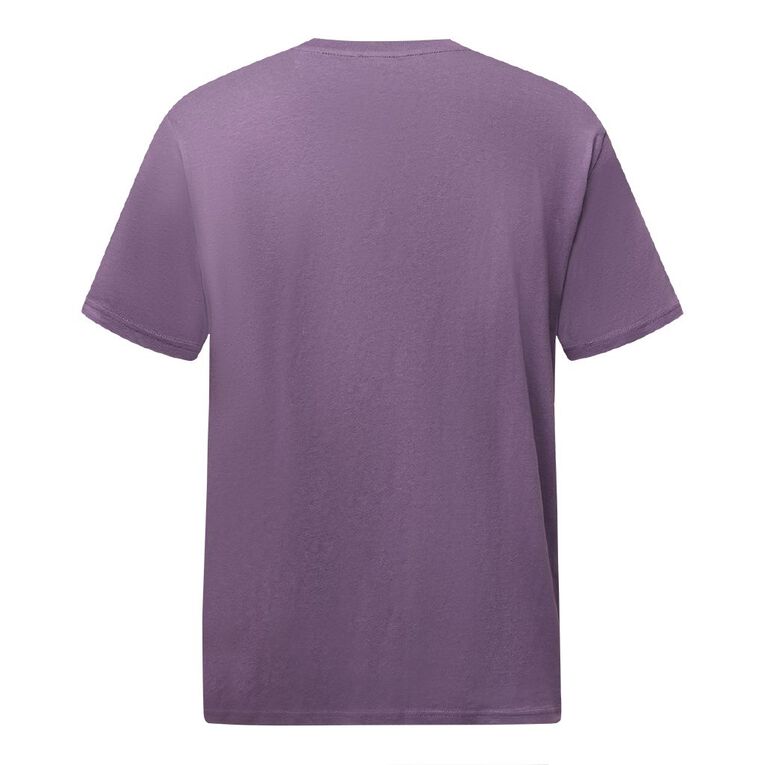 H&H Men's Regular Fit Crew Neck Tee, Purple Dark, hi-res