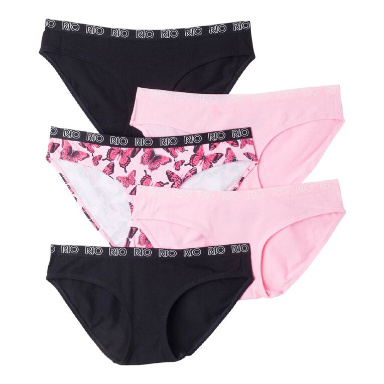 Rio Women's Bikini Briefs 5 Pack, Pink Light, hi-res