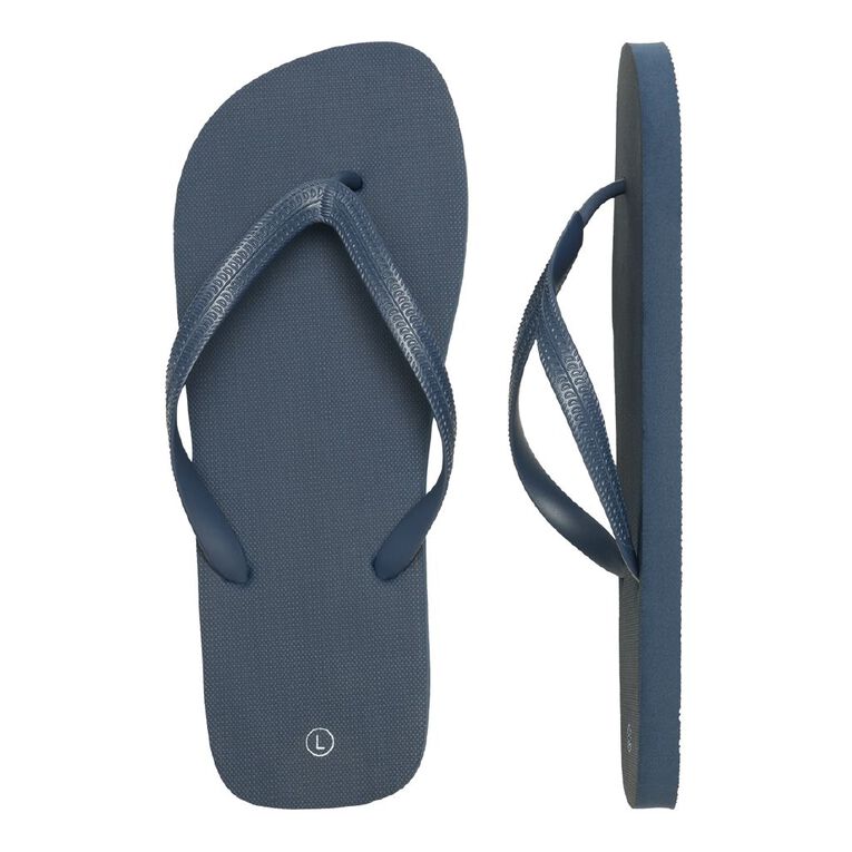 H&H Men's Plain Jandals, Navy, hi-res