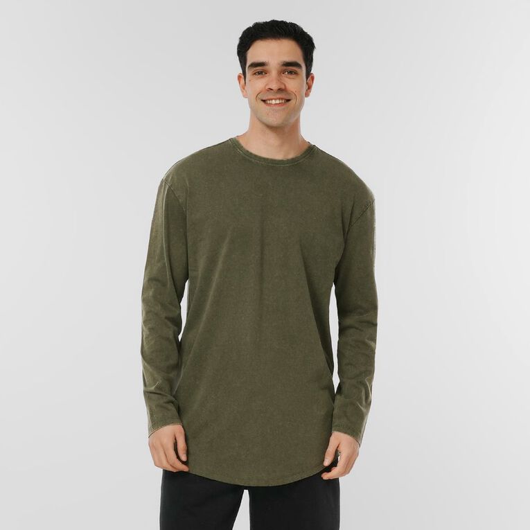 Garage Men's Acid Wash Tee, Green Dark, hi-res