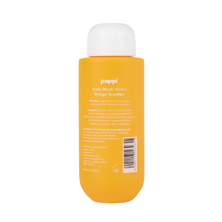 Poppi Body Wash Mango 400ml, , hi-res