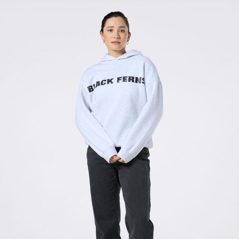 Black Ferns Adults' Oversized Hoodie, Silver, hi-res