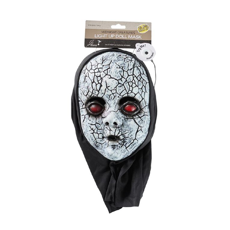 Seasons Creepy Doll Light Up Mask, , hi-res