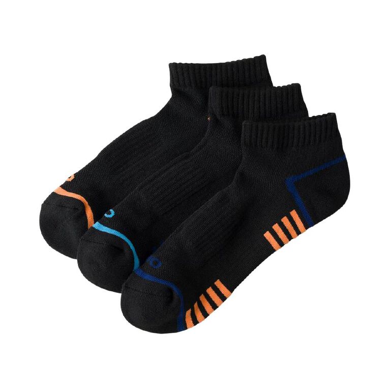 Rio Men's Active Mid Crew Socks 3 Pack, Black, hi-res