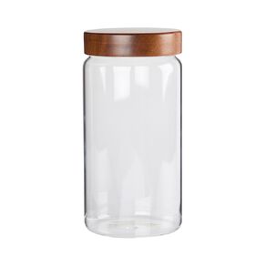 Living & Co Glass Canister With Acacia Wood lid 1.6L