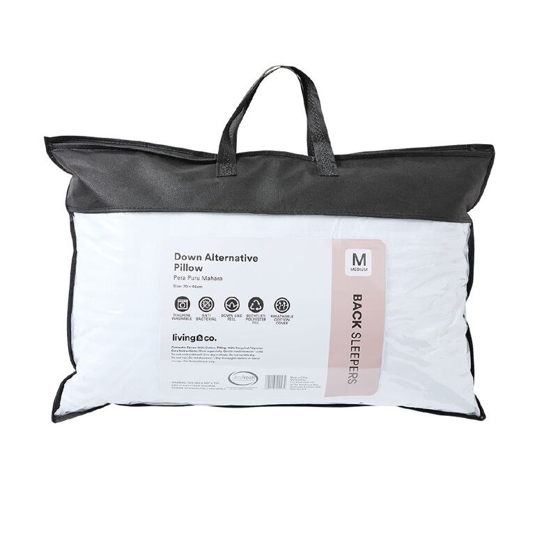Living & Co Pillow Down Alternative Medium White, , hi-res