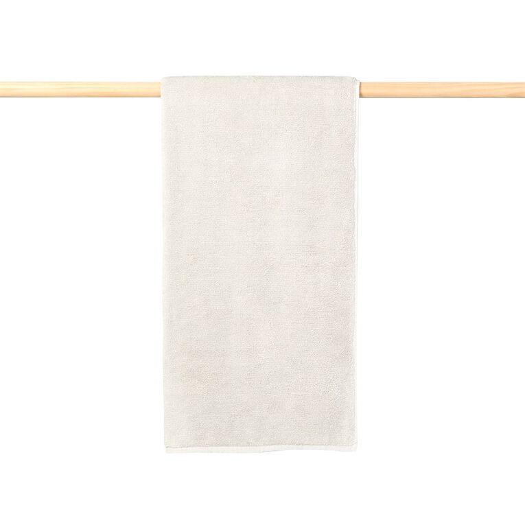 Living & Co Plush Plain Bath Towel Grey Light, , hi-res
