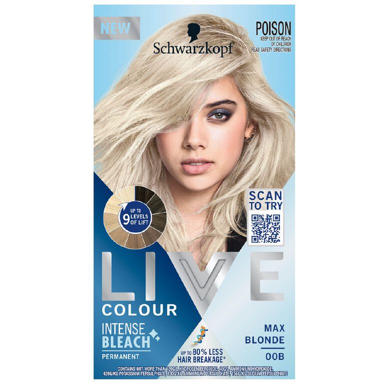 Schwarzkopf Live Colour Permanent Intense Bleach Max Blonde 00B, , hi-res