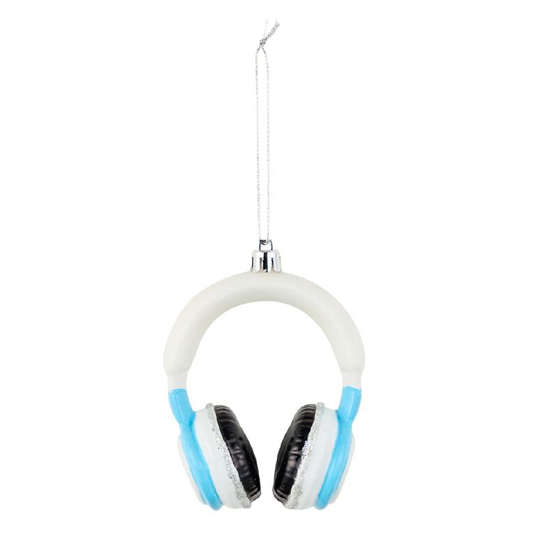 Wonderland Fun Festive Headphones Christmas Tree Decoration 10cm, , hi-res