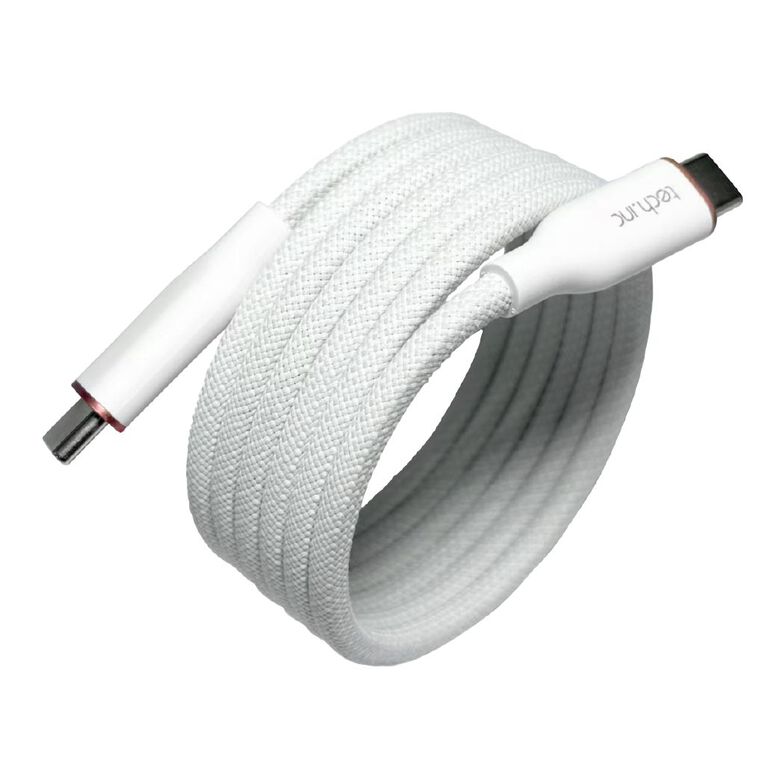 Tech.Inc C To C 1.2m Magnetic Braided Cable White, , hi-res