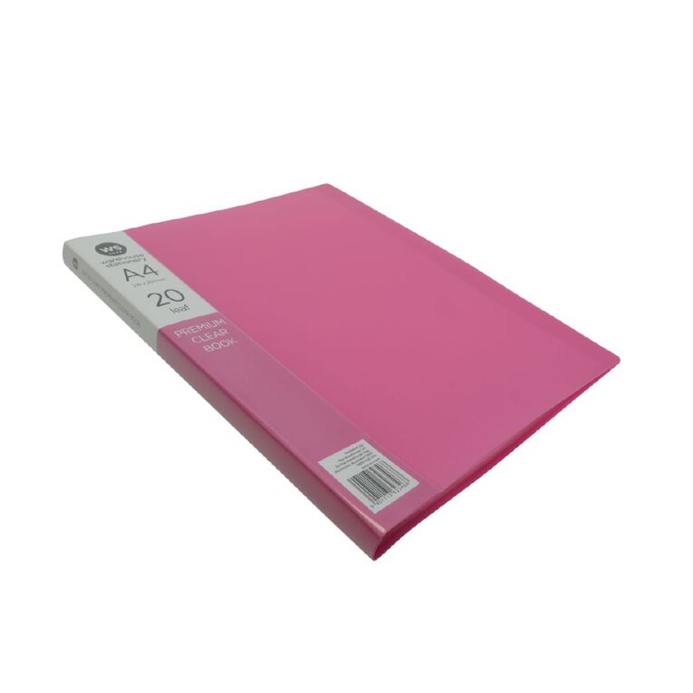 WS Colour Pop Clearbook Premium 20 Page Pink, , hi-res