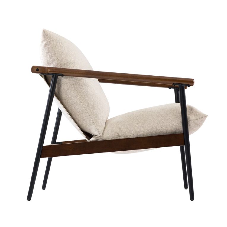 Zinus Wood Sling Chair Beige, , hi-res