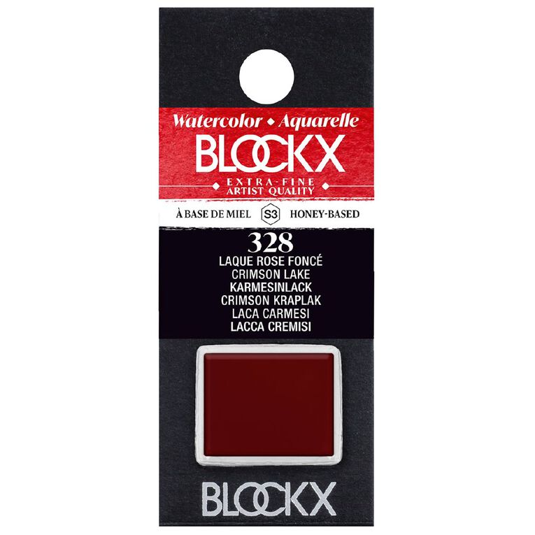 BLOCKX Watercolour Half Pan S3 328 Crimson Lake, , hi-res