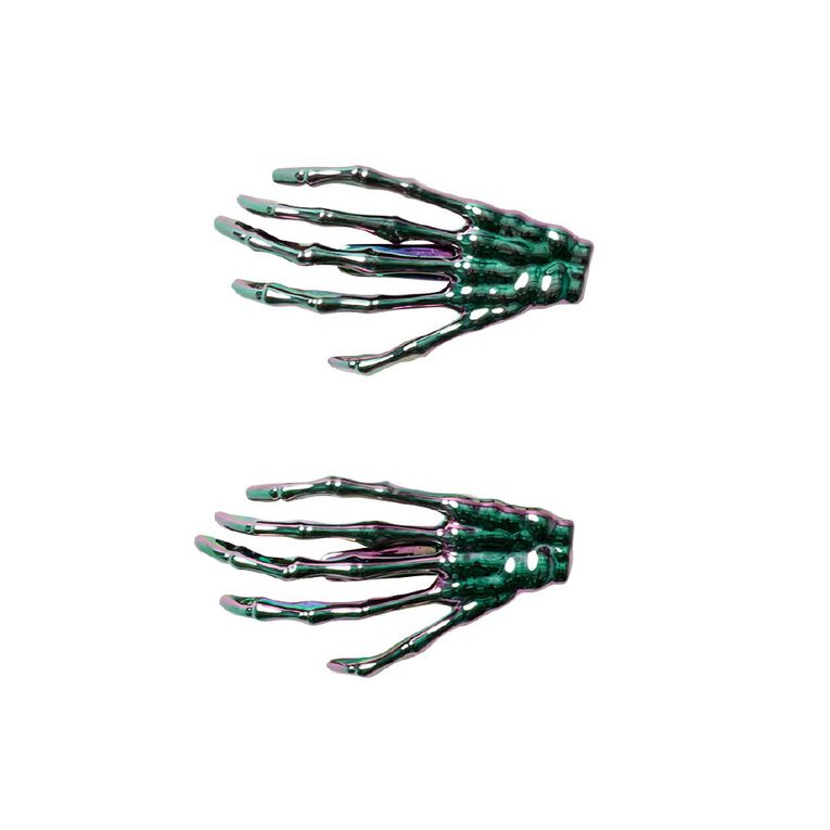 Seasons Oil Slick Skeleton Hair Clips, , hi-res