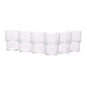 Living & Co Form Stacking Tumbler Clear 6 Pack