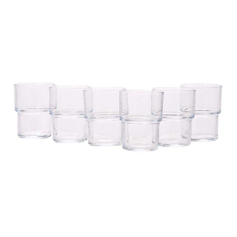 Living & Co Form Stacking Tumbler Clear 6 Pack, , hi-res