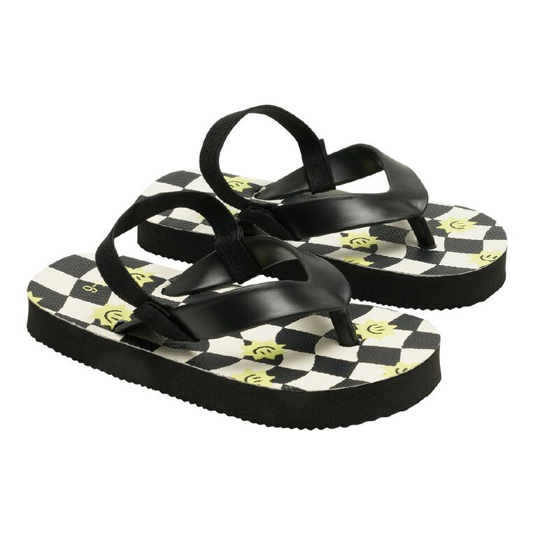 Young Original Junior Kids' Printed Jandals, Khaki, hi-res