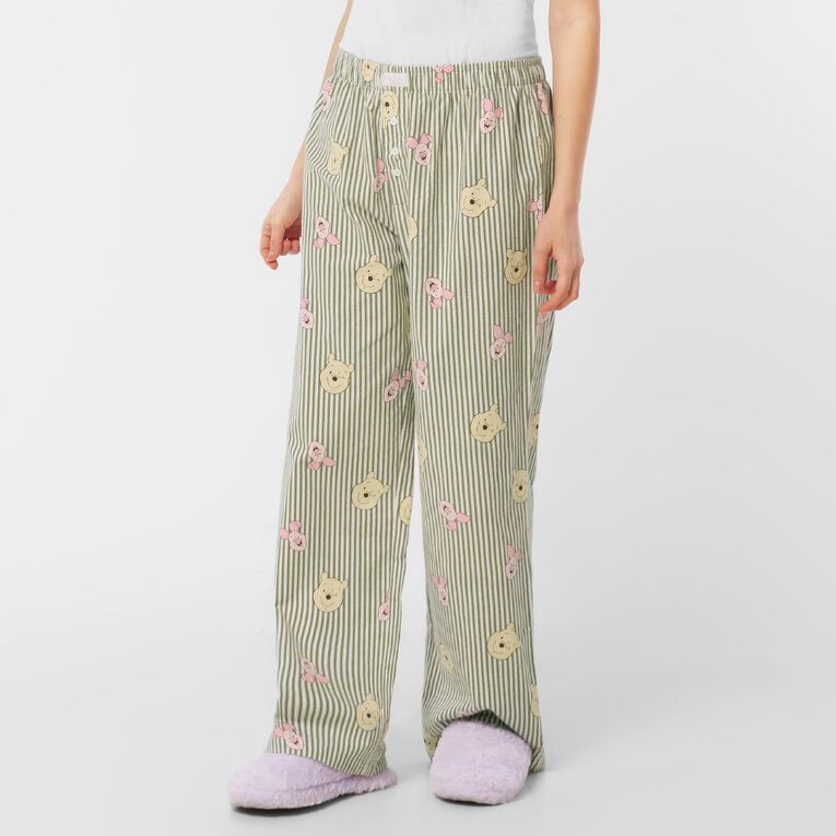 Winnie the Pooh Women's Flannel Pants, Cream, hi-res