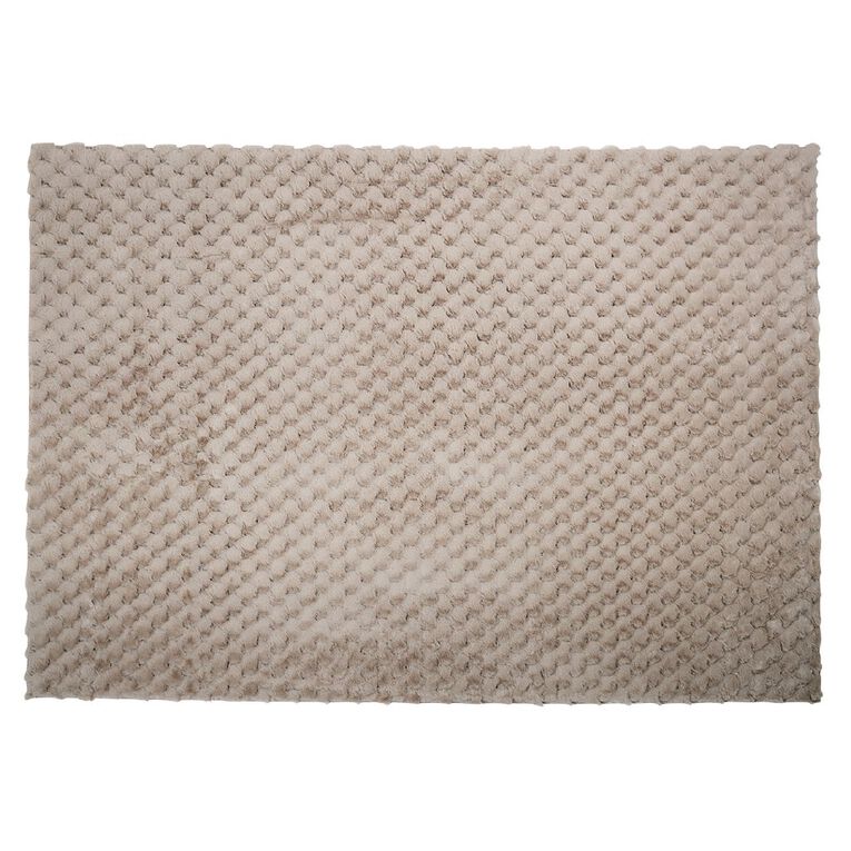 Living & Co Rug Faux Fur Rabbit Grey Light 160cm x 230cm, , hi-res