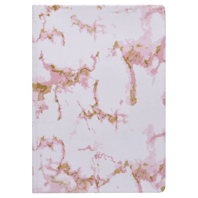 Uniti Stationery Marble Pink Notebook A5, , hi-res