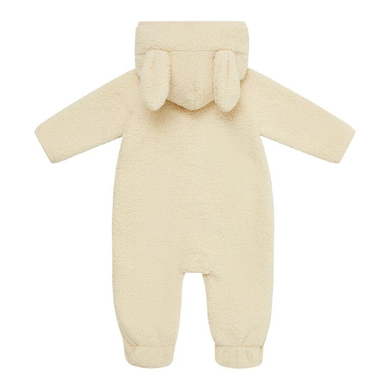 Young Original Babys' Sherpa Cosy Pramsuit, White, hi-res