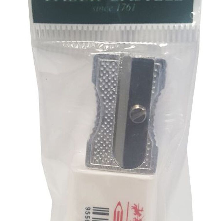 Faber-Castell Sharpener Single Hole with Eraser Silver, , hi-res