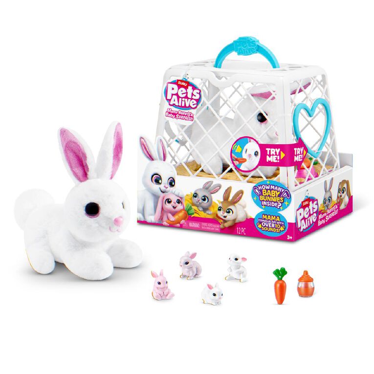 Zuru Pets Alive Mama & Baby Surprise Mama Bunny Assorted, , hi-res