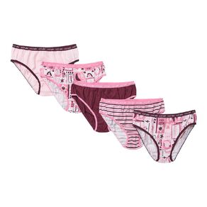 H&H Girls' Attached Elastic Briefs 5 Pack