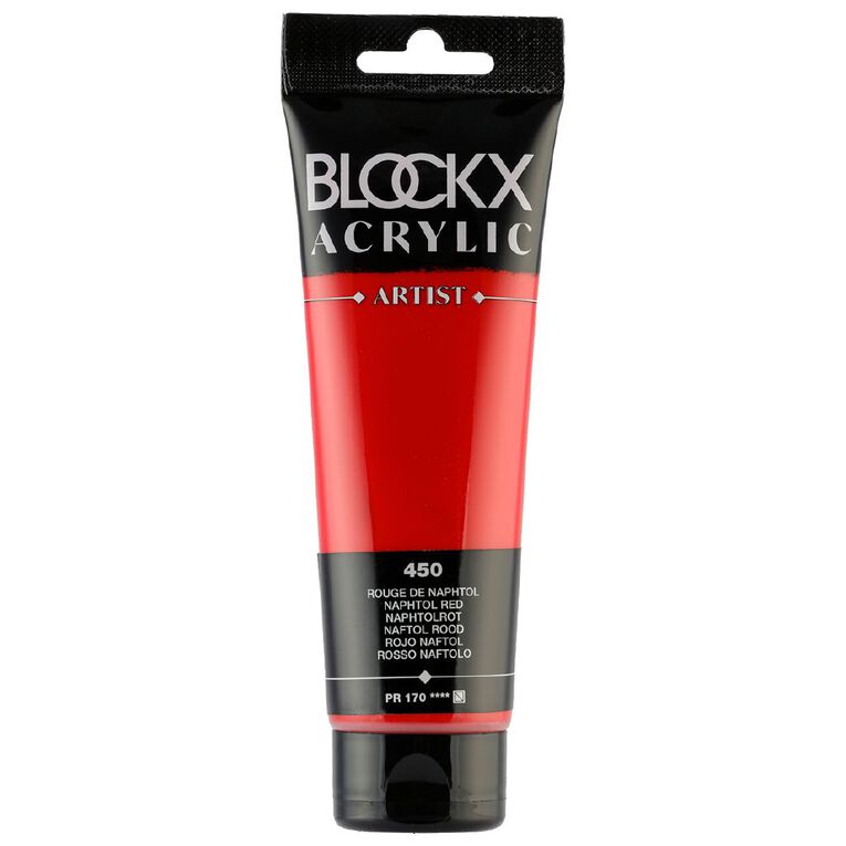 BLOCKX Acrylic Tube Naphtol red 120ml, , hi-res