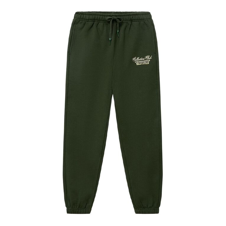 Young Original Urban Academy Heavy Weight Cuffed Trackpants, Green Dark, hi-res