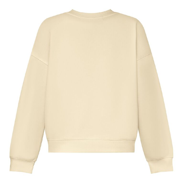 Garage Women's Fresh Fleece Crew, Yellow Light, hi-res
