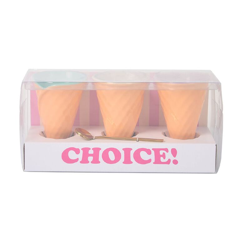 Glenn Jones Ice Cream Sundae Cup Set 6 Piece Multi-Coloured 6 Pack, , hi-res