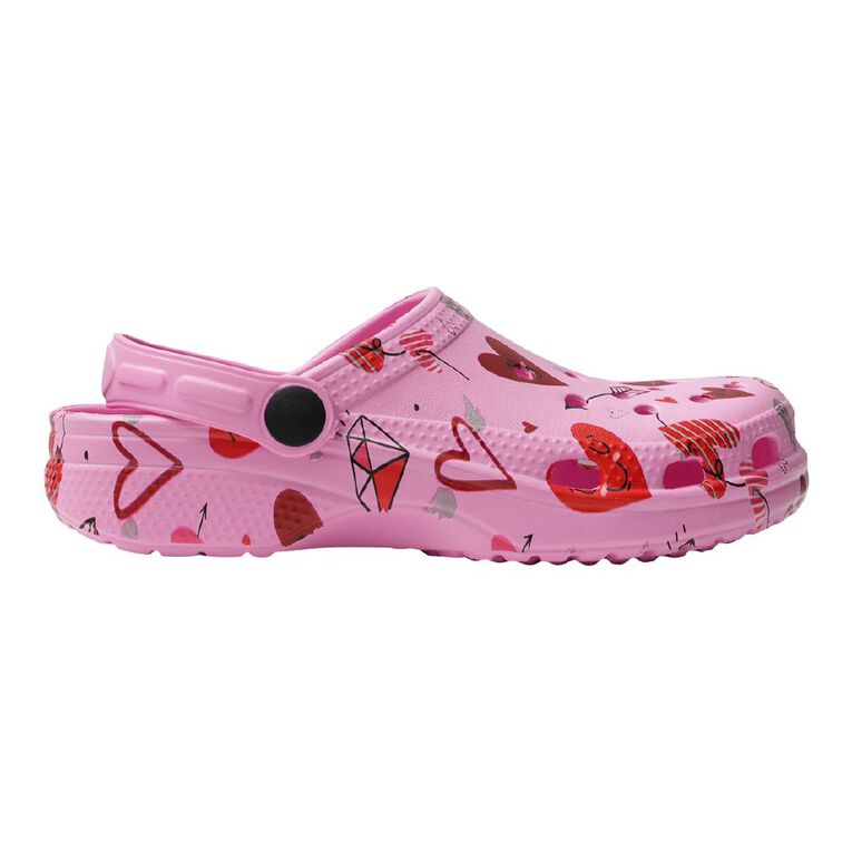 Young Original Senior Kids' Printed Frog Clog Shoes, Pink, hi-res