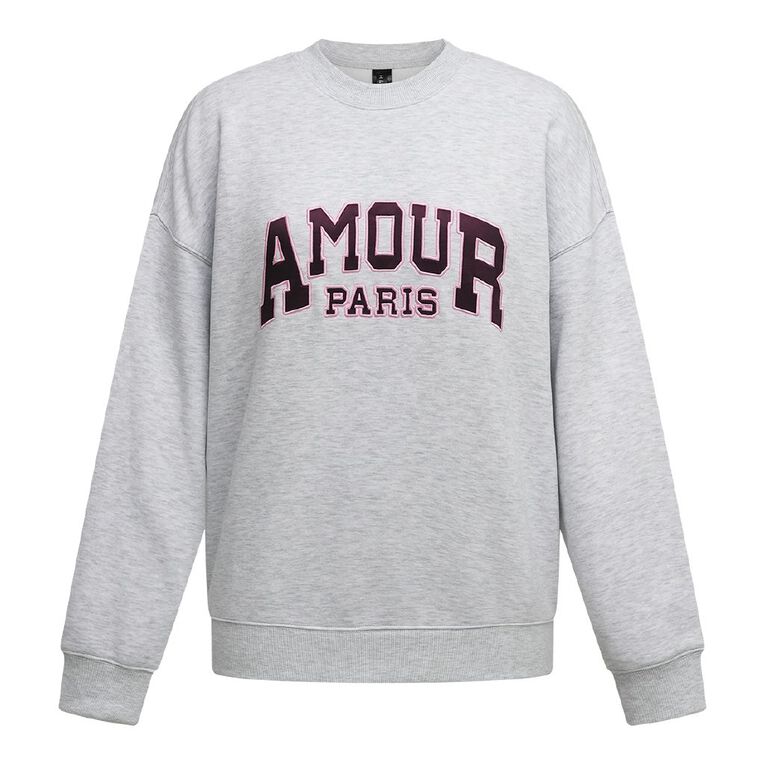 H&H Women's Long Sleeve Graphic, Grey Light, hi-res