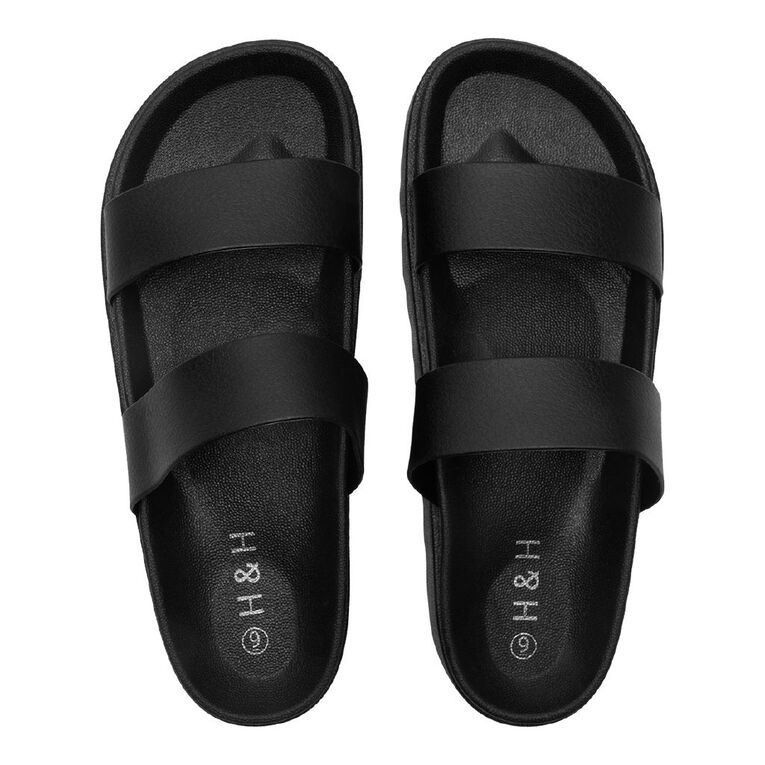 H&H Women's Emily Slides, Black, hi-res