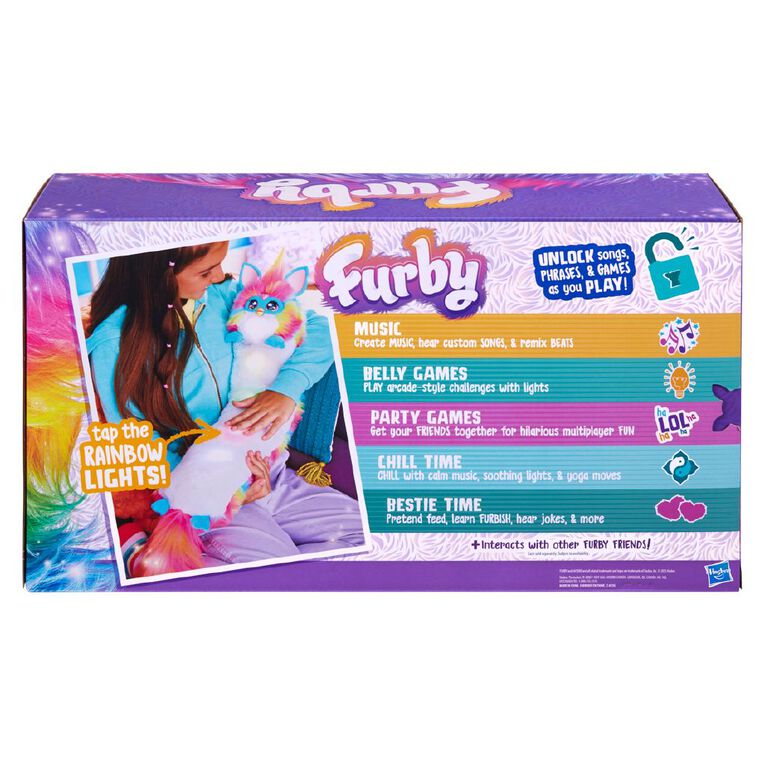 Furby Interactive Plush DJ Rainbow, , hi-res