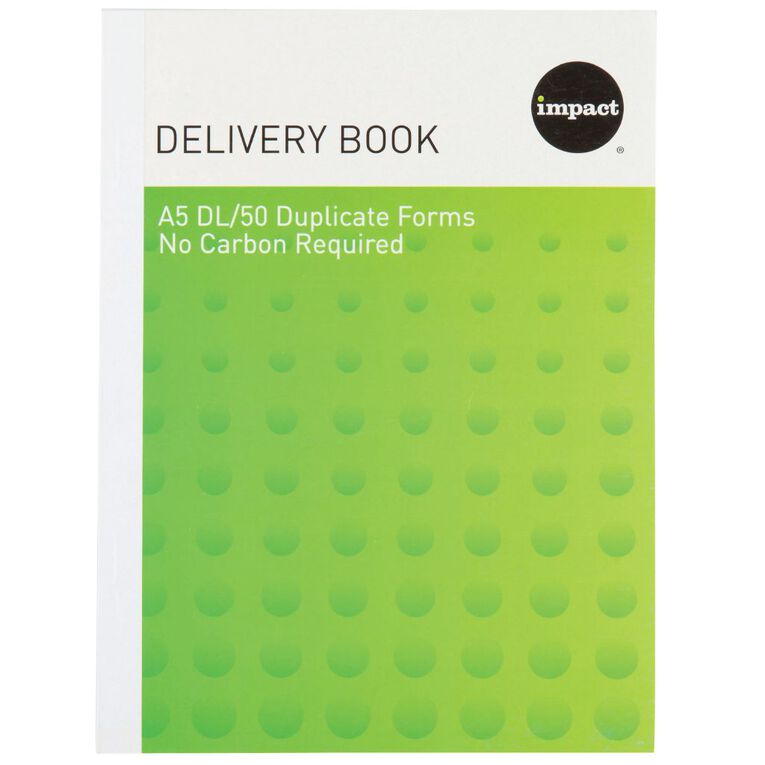 WS Delivery Book Duplicate NCR 50 Forms Green Mid A5, , hi-res