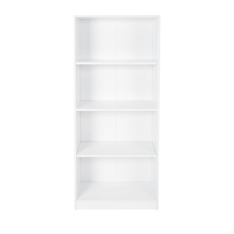 Living & Co Bookcase 4 Tier White, , hi-res