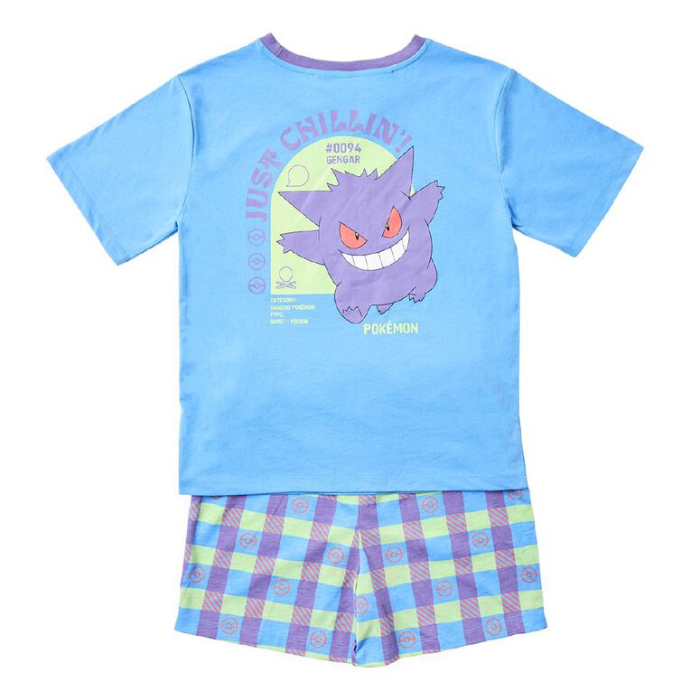 Pokemon Boys' T-Shirt and Short Pyjama Set, Blue Dark, hi-res