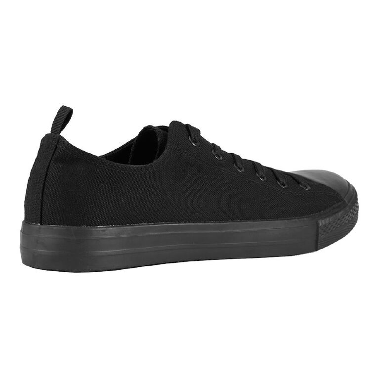 H&H Adults' Unisex Freestyle Canvas Low Top Sneakers, W24 Black, hi-res